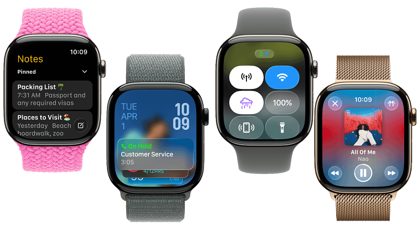 various watchOS26 screens