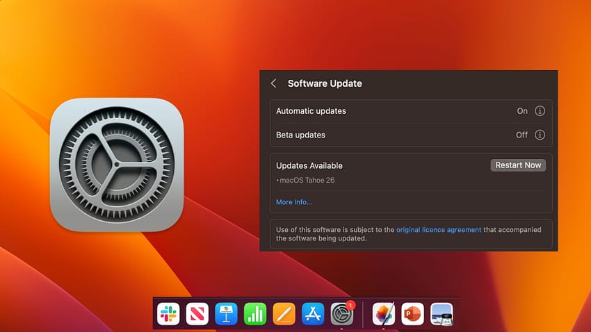 macOS software update to macOS 26 Tahoe