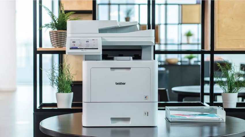 Brother printer on desk
